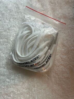 Off-White White "SHOELACES" Printed Replacement Laces